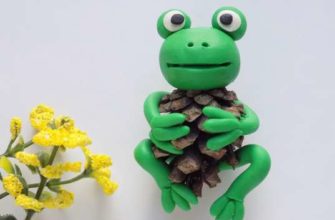 лягушка из шишки