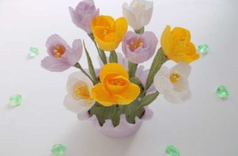 Цветы в коробке из бумаги