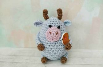 Бычок связанный крючком