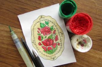 жостовская роспись для детей Поднос