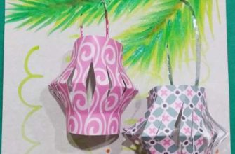 новогодняя поделка фонарики