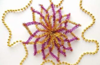 снежинка из синельной проволоки