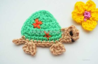 аппликация черепашка крючком