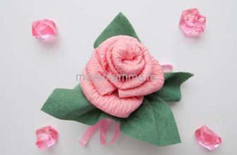 Роза из бумажных салфеток