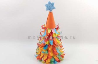 Объемная елочка из бумаги